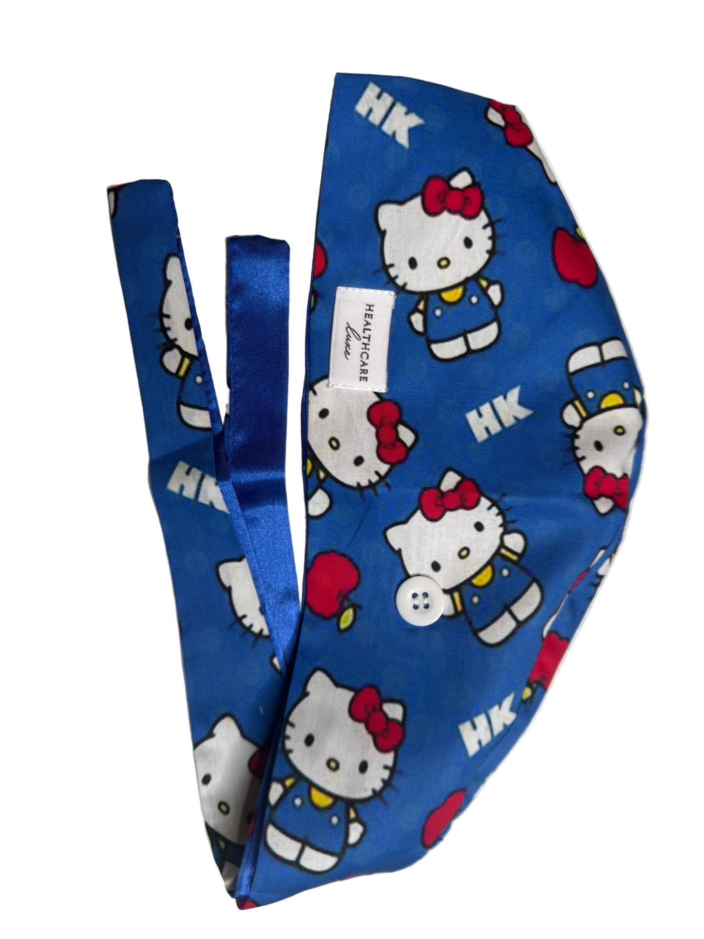 💙 Hello Kitty Royal Blue Satin-Lined Scrub Cap