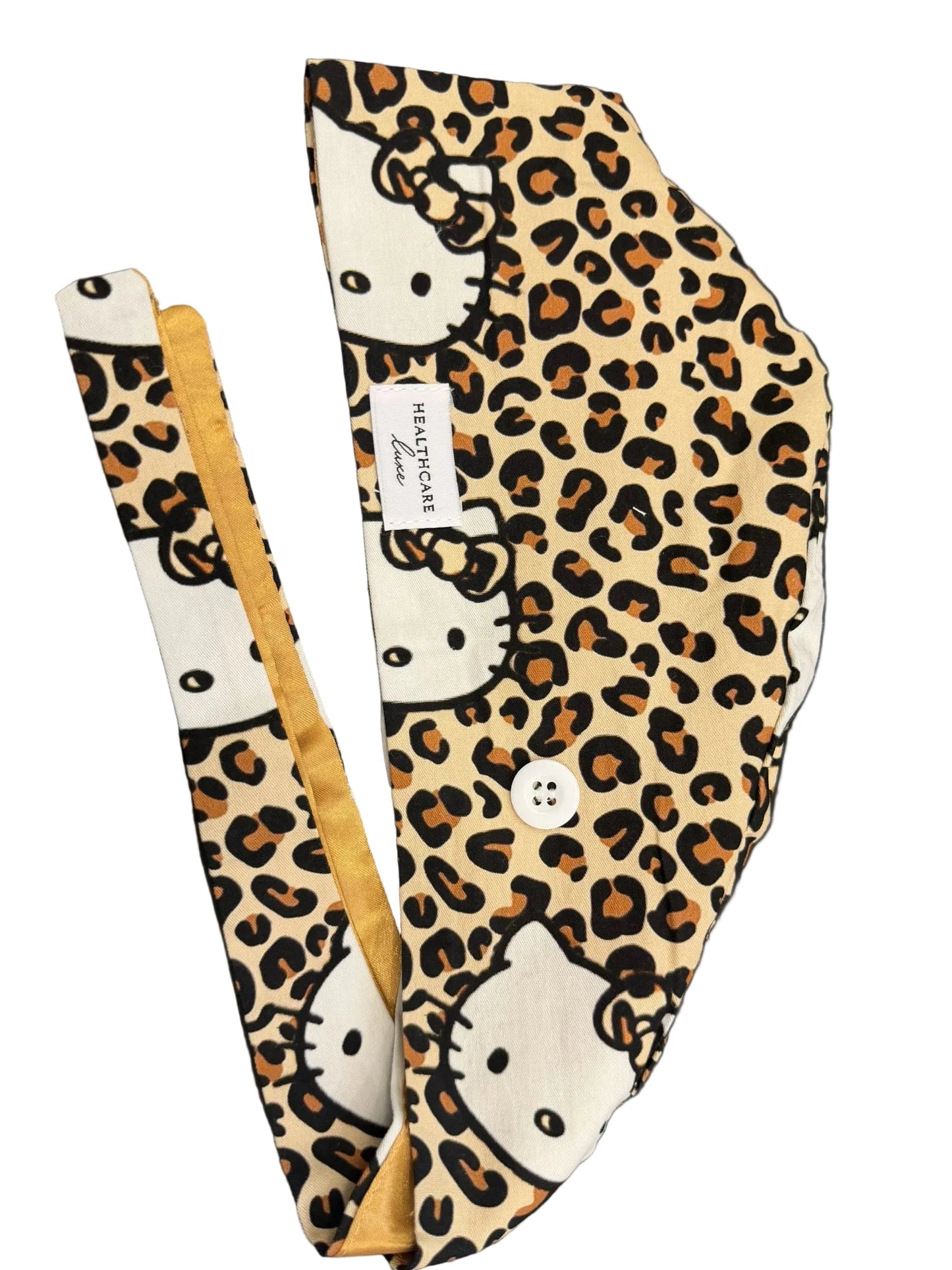 Leopard Hello Kitty Scrub Cap