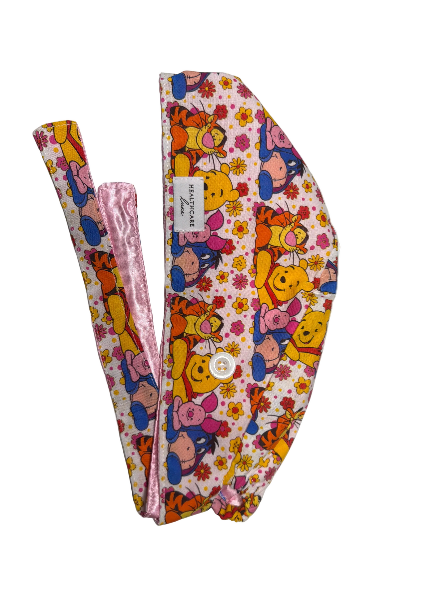 Pooh Bear Satin-Lined Scrub Cap 🌸🐻