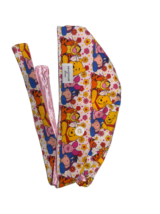 Pooh Bear Satin-Lined Scrub Cap 🌸🐻